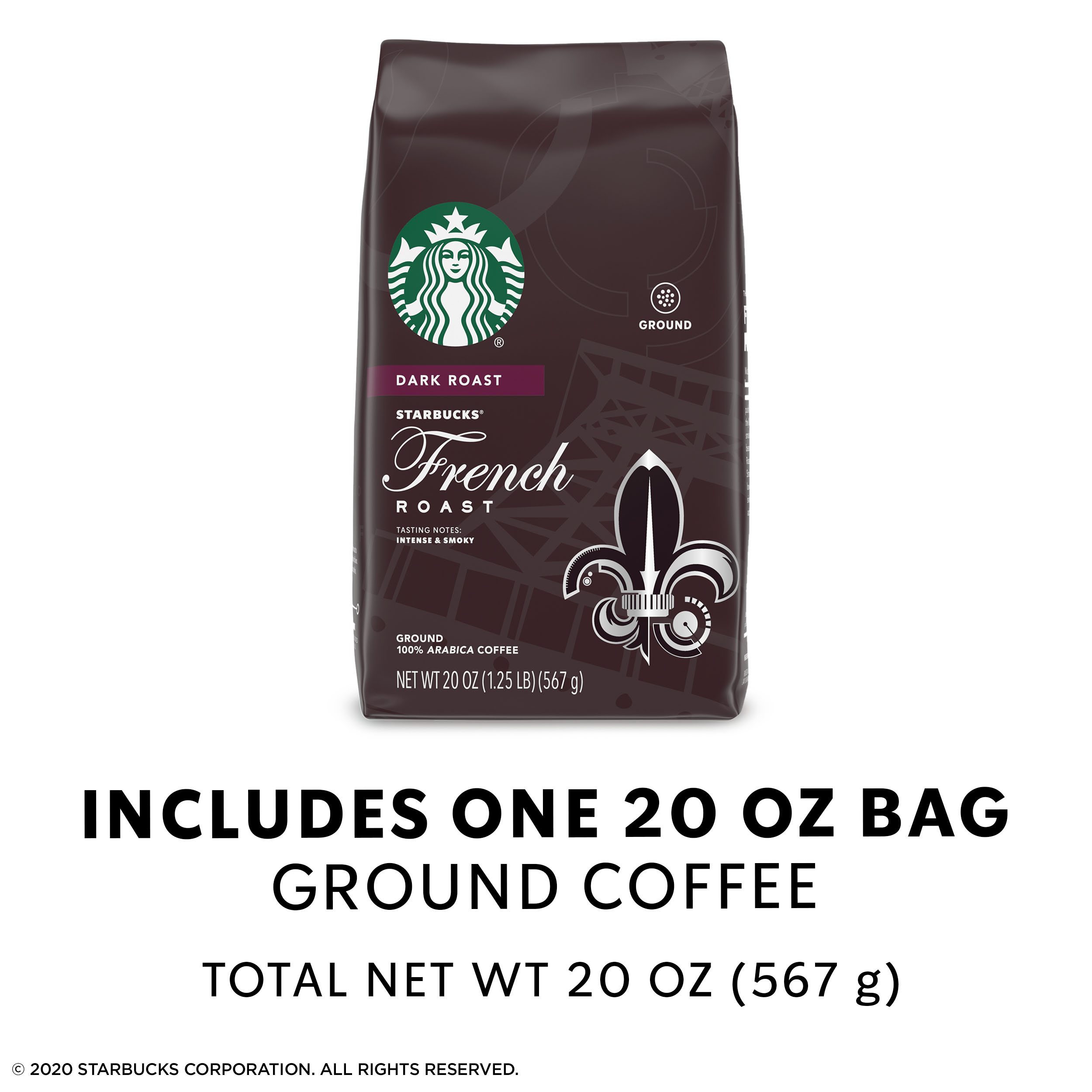 Starbucks Dark Roast Ground Coffee — French Roast — 100% Arabica — 1 bag (20 oz.) - image 4 of 6
