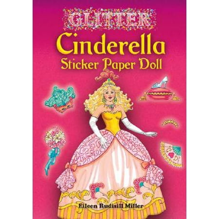 Paper Doll Shapes - Glitter Cinderella Sticker Paper Doll