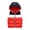 Red, variant on Qudderr Kids Baby Winter Hooded Vest Color Blocking down Cotton Waistcoat Boys Girls Full-Zip Warm Sleevelss Jacket 3-12Y