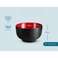 thumbnail image 5 of Ramen Bowl, Japanese Bowls, Noodle Bowls, Large Soup Bowl, Ceramic, Large Capacity, For Ramen, Pho, Udon, Soba, Microwave and Dishwasher Safe, 34 oz, Set of 4 (Black/Red), 5 of 6