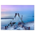 thumbnail image 2 of Old Pier and Bridge in Light Blue - Sea Bridge Canvas Art Print, 2 of 3