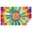 Rainbow Tie Dye, variant on Delicate Floral Watercolor Pattern Rectangle Tablecloth 60"x84",Waterproof Polyester Rectangle Table Cloth, Wipeable Spillproof Polyester Tablecloth for Dining, Camping, Indoor and Outdoor