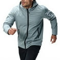 thumbnail image 2 of WTOBBY Men's Performance Running Jacket, Loose Fit Quick-Dry Athletic Top with Ventilation, Gym Training Cycling Sportswear Moisture Management,Green M, 2 of 4