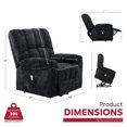 thumbnail image 3 of Arnold 36 in. Midnight Power Lift Chair with Wired Remote, 3 of 9