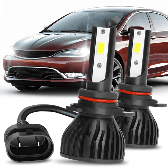 For Chrysler 200 300 2011-2015 LED Headlight Kit 6000K White High/Low Beam Bulbs