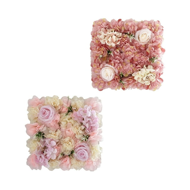 2 paneles de flores artificiales rosas para decoración del hogar y bodas rosa loto