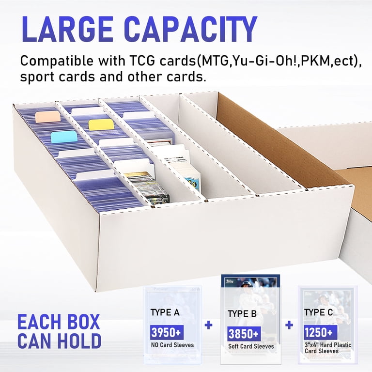 Monster Trading Card Storage Box 5 Row.Holds 3950-count Cards,card box Card  organizer for Sports Card,Trading Card,TCG/Magic/Mtg Cards. Baseball card  ...