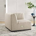 thumbnail image 2 of Modular Sofa Corner Chair, Beige Black, Fabric, French Living Lounge Cafe Lobby Hospitality Restaurant, Modern Contemporary HB33757, 2 of 6