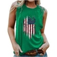 thumbnail image 2 of Wycnly Tank Top for Women Womens Tank Tops Loose Independency Day Patriotic 4th of July Tops Fashion US Flag Print Sleeveless Blouses Girls Sleeveless Shirt, 2 of 4