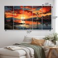 thumbnail image 4 of Designart "Seattle Popart City in Orange and Yellow" Seattle Metal Wall Decor Set, 4 of 5