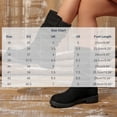 thumbnail image 3 of Women Buckle Strap Ruched Mid Calf Boots Faux Suede Solid Color Round Toe Block Mid Heel Winter Casual Boots Indoor Outdoor Daily Wear US Size 5 To 9 Black, 3 of 8