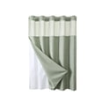 thumbnail image 2 of Waffle Weave Double Layer Shower Curtain, Waterproof Polyester Fabric Bathroom Curtain with Detachable Liner & Metal Grommets, No Hook Installation, Quick-Dry, Machine Washable, 72 x 36 Inches, 2 of 6