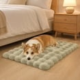 thumbnail image 6 of Pet Mat, Ultra Soft Plush Fuzzy, 1 Piece Bubble Texture Light Sage Cozy Pad, Warm Comfortable Sleeping Cushion for Dogs Cats Small Medium Pets Indoor Couch Floor Crate Bed Rest Use, 6 of 6