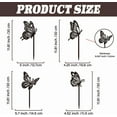 thumbnail image 2 of 4PCS Butterfly Garden Decor Butterfly Metal Outdoor Plaque Ornament Black Silhouette Outdoor Decor Metal Courtyard Lawn Patio Yard Decorative Art Gifts Colorful, 2 of 9
