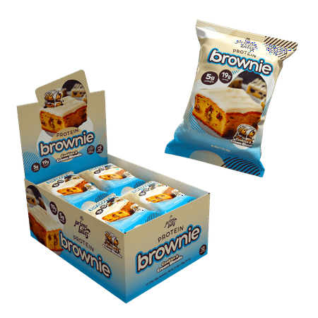 Cookies & Cream Blondie, 12 Count Prime Bites Protein Brownie with 19g Protein and 5g Collagen