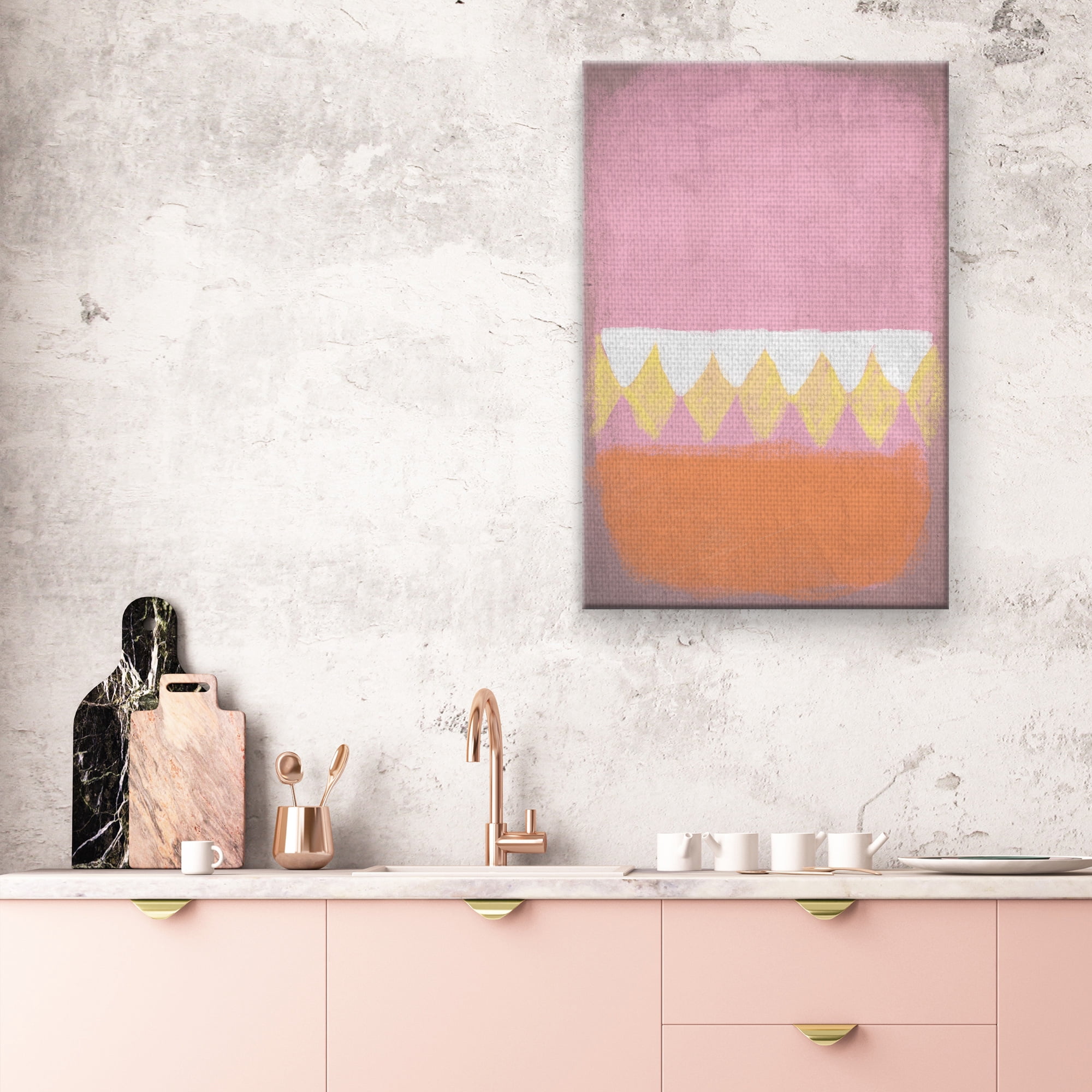 Masterpiece Art Gallery Royale Pink Abstract By Belle Maison Canvas Art Print 24" x 36"