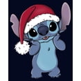 thumbnail image 2 of Junior's Lilo & Stitch Santa Surprise Graphic Tee Navy Blue X Large, 2 of 3