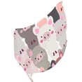 thumbnail image 3 of GZHJMY Women Girls Long Silk Scarf, Cute Cartoon Pig Summer Lightweight Shawl, Outdoor Floral Large Wrap 71X35 Inch, 3 of 5
