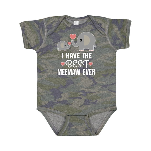 Inktastic Best Meemaw Ever Grandkids Boys or Girls Baby Bodysuit