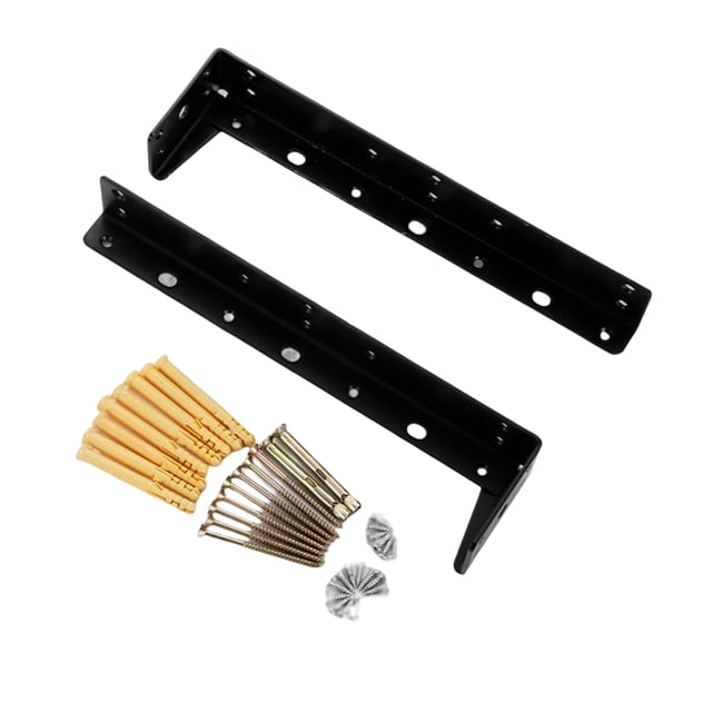 Wosthever Estantes flotantes Soportes de estante de montaje en pared Dureza fuerte A prueba de herrumbre Soporte de estantería resistente Cocina Baño Decoración del hogar 310 mm Wosthever HA077509-02