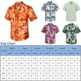 thumbnail image 3 of Men's Hawaiian Shirt Short Sleeve Button Down Shirts Summer Tropical Holiday Beach Vacation Shirts, 3 of 10
