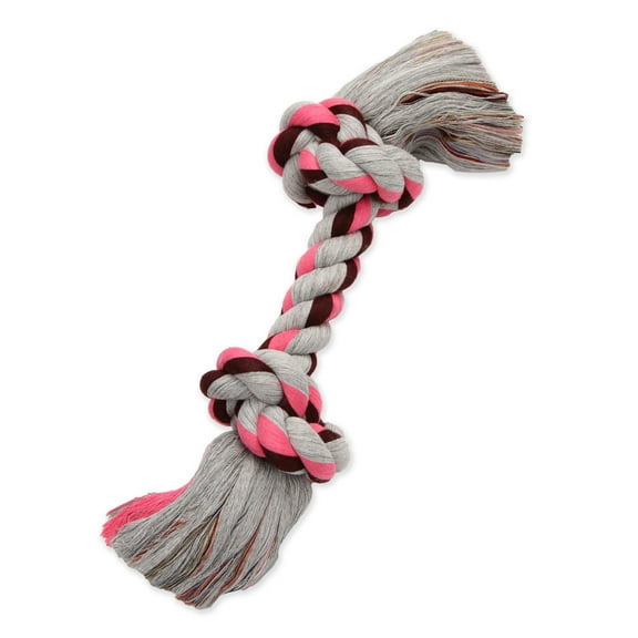 Mammoth Flossy Chews Cottonblend Bone Rope Dog Toy, Colossal, 19", Assorted Colors