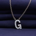 thumbnail image 2 of 18K Rose Gold Plated Initial Necklace | Moissanite Diamond Alphabet Necklace | Dainty Necklaces for Her | Letter "G" Pendant Necklace |18" + 2" Adjustable Chain, 2 of 6