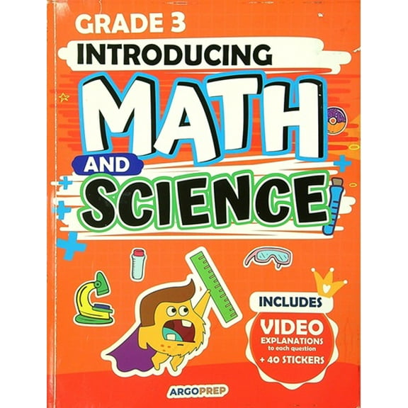 ArgoPrep 3rd Grade Introducing Math & Science Workbook | Video Explantions to Each Question Included | 360 Pages