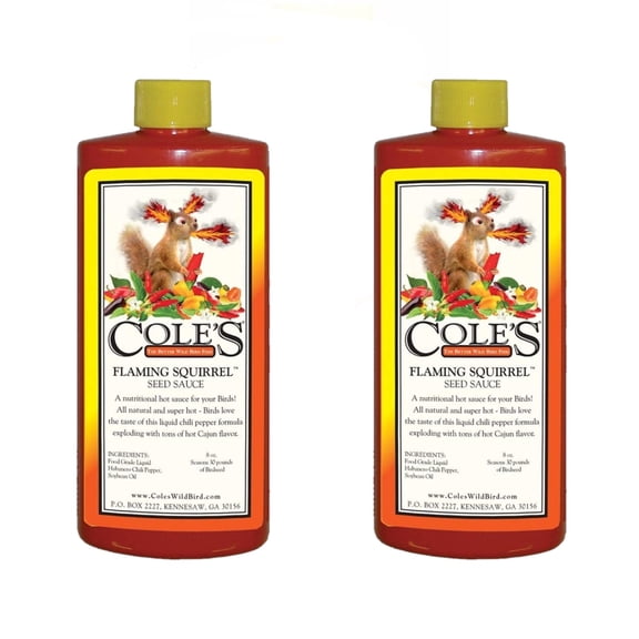 Cole's Wild Bird Products FS08 Flaming Squirrel Seed Sauce, 8-Ounce, 2 Pack