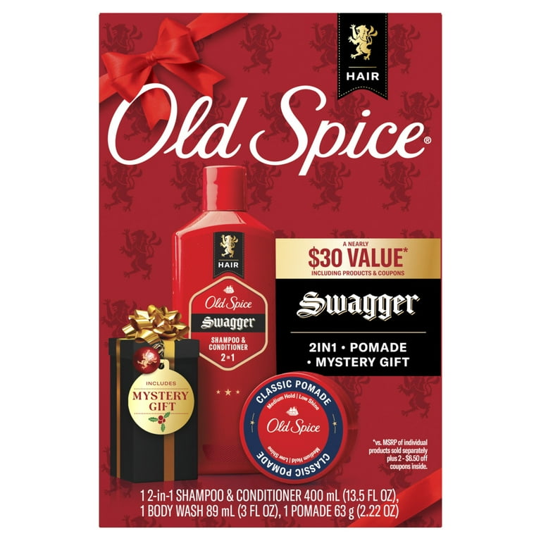 Old Spice Holiday Pack with Swagger 2in1 Shampoo and Conditioner