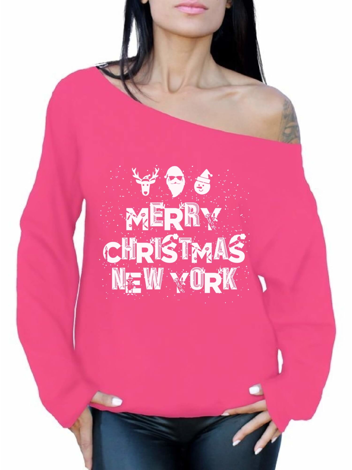 Shoulder Sweatshirt Sweater 