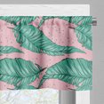 thumbnail image 5 of Ambesonne Tropical Valance & Curtain, Banana Leaves Brushes Art, 55"x45", Sea Green Pastel Pink, 5 of 7
