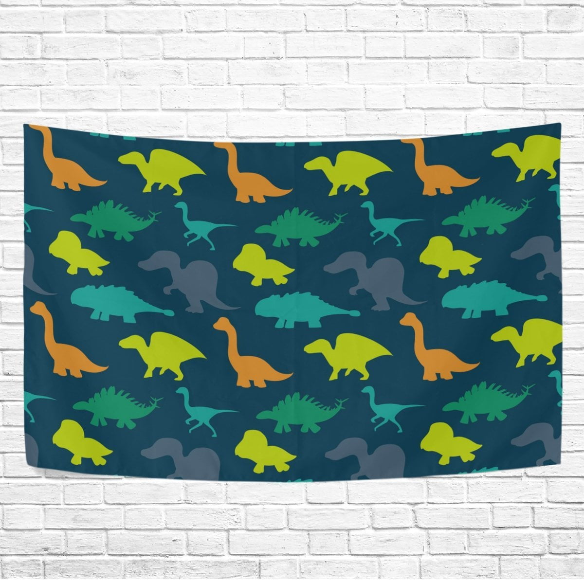 POPCreation Kids Cartoon Dinosaur Wall Art Tapestry Bedroom Living Room Dorm Wall Hanging 80x60
