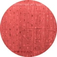 thumbnail image 1 of Ahgly Company Indoor Round Abstract Red Modern Area Rugs, 6' Round, 1 of 4