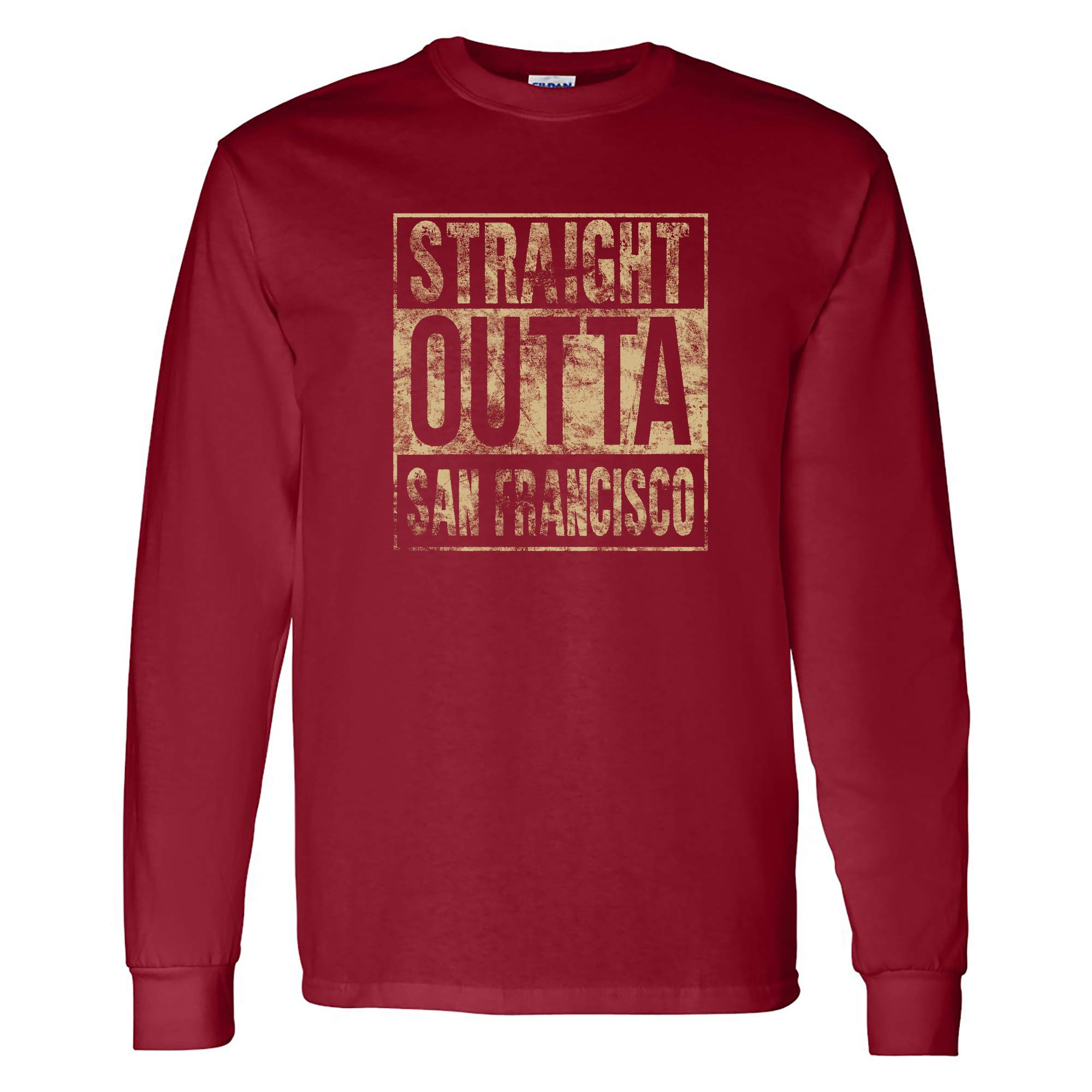 Straight Outta San Francisco - San Francisco Football Long Sleeve T Shirt - Large - Cardinal - image 2 of 6