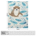 thumbnail image 4 of COMIO Sea Otter Blanket Cartoon Animal Super Soft Warm Bed Bedding Throw Blankets for Couch Bedroom Sofa Office Car, All Season Cozy Flannel Plush Blanket Gifts for Girls Boys Kids Adults, 4 of 6