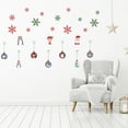thumbnail image 1 of Walplus Self Adhesive Bubble Christmas Friends and Colorful Snowflakes Window Home Decor Wall Decals 35.44" x 35.44", 1 of 5