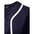 thumbnail image 3 of Ma Croix Mens Casual Sleeveless Baseball Jersey Team Vest, 3 of 6