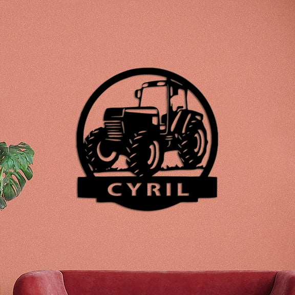 Custom Personalized Tractor Monogram, Metal Farm Sign, Ranch Decor, Farmhouse Decor, Tractor Gift, Gift for Rancher