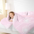 thumbnail image 2 of Manfei Dandelion Print Bedding Comforter Set for Kids, Dreamy Plant Botanical Twin Comforter Sets, Princess Pink Style Reversible Bedding Set, Super Cozy Room Decor, 2-Piece, 2 of 8