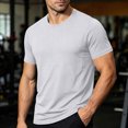thumbnail image 2 of Enjoytime Gym Shirts Men Crew Neck Solid Color Short Sleeve Basic Tops Summer Lightweight Casual Fitted Workout Stretch T Shirt, 2 of 8