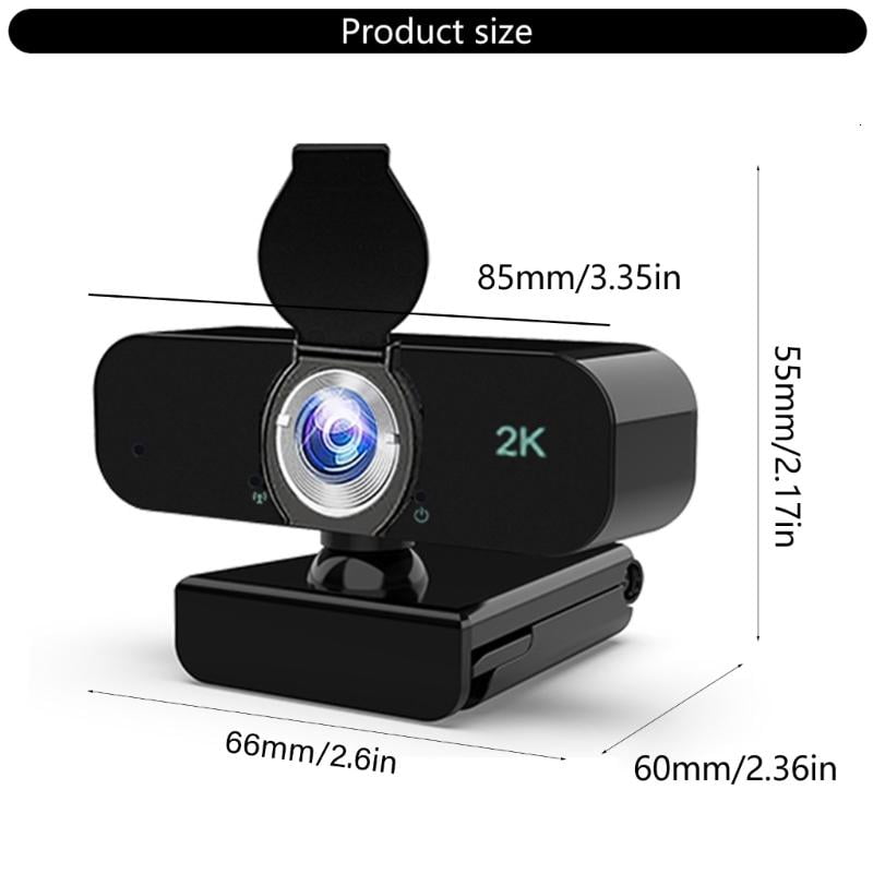 CEORPER 1080P 2K 4K Resolution Webcam Noise Cancelling Microphones and Tripods Mount