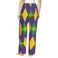 thumbnail image 2 of Bixox Women's Mardi Gras Patterned Pajama Pants Loungewear, 2 of 5