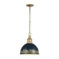 thumbnail image 3 of Golden Lighting Alison 1-light Pendant in Vintage Gold and Weathered Black Iron shade, 3 of 7