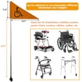 thumbnail image 2 of Bandera para sillas de ruedas para personas mayores, accesorios de seguridad para scooters y andadores, 1,2 m de largo, plegable (naranja), 2 of 5