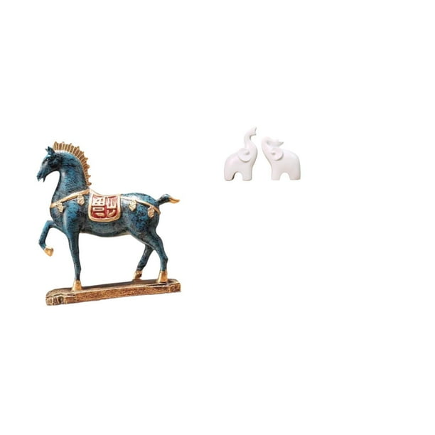 Figura de caballo,Figura de caballo Escultura animal coleccionable,Escultura de elefante,Esculturas de elefantes de resina para decoración del hogar,Estatuas de animales para oficina,sala de