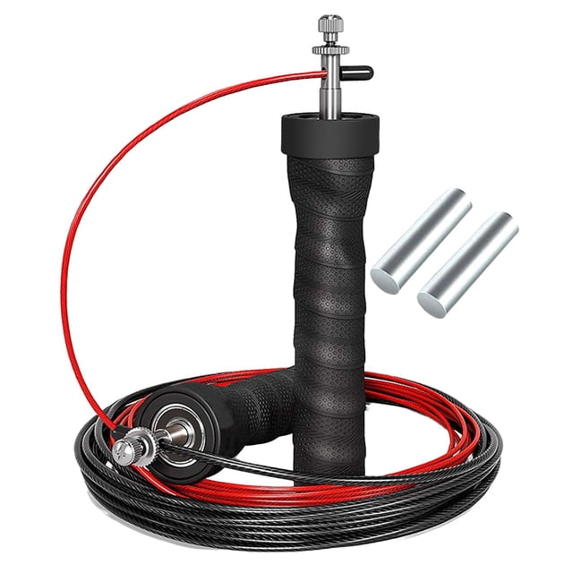 Juego de cuerda para saltar, rodamiento de bolas con mango antideslizante, accesorios para Fitness, salto rápid adultos , con pesas Baoblaze saltar la cuerda fitness