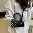 thumbnail image 7 of Hsqqdc Polka Dot Cylindrical Handbag Retro PU Leather Cross Body Bag for Daily Work and Travel, 7 of 7