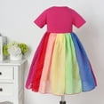 thumbnail image 2 of Gyratedream 1-6T Baby Girls Patchwork Rainbow Lace Dress Full Length Sun Dress, 2 of 10