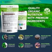 Healblend Organic Vegan Protein Powder - Plant Based Pea Protein Isolate Gluten-Free, Non-GMO, Erythritol-Free, Soy-Free, Dairy-Free, Chocolate Flavor - 2-Pack - 2lb